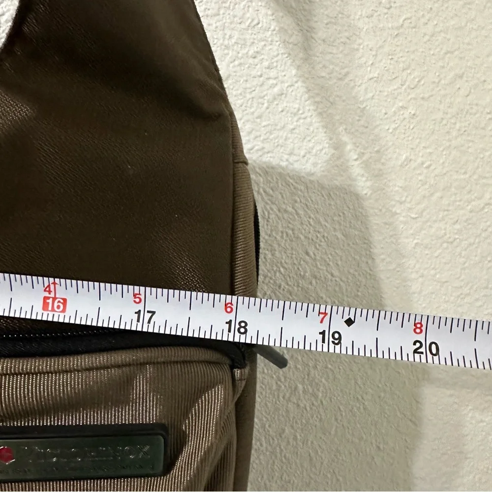 Victorinox Messenger Bag Mens‎ Brown Nylon Adjustable Strap Travel Work